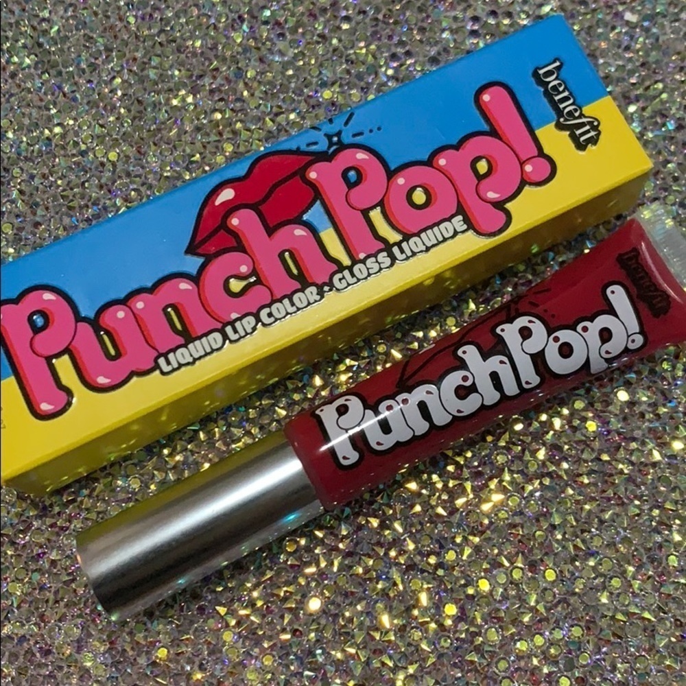 3/$15 BENEFIT cherry punch pop liquid lip color